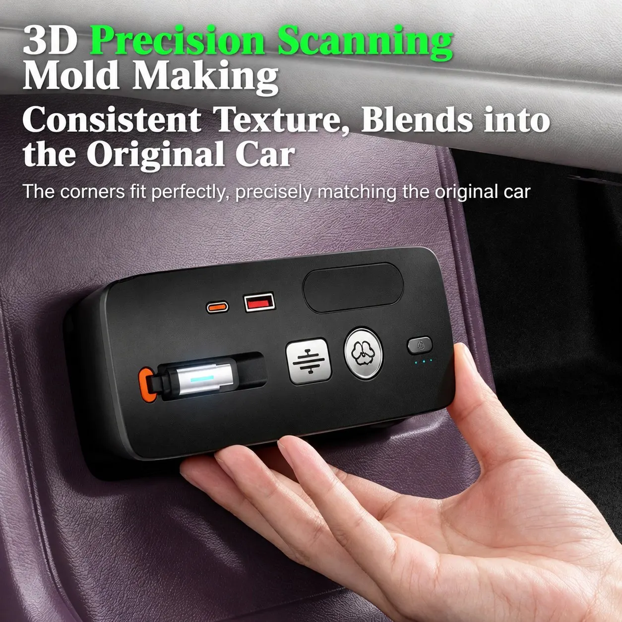 For Changan Nevo A06 Q06 2026 Car Charging Docking Station Center Console Super Fast Charger Retractable Cable Air Freshener