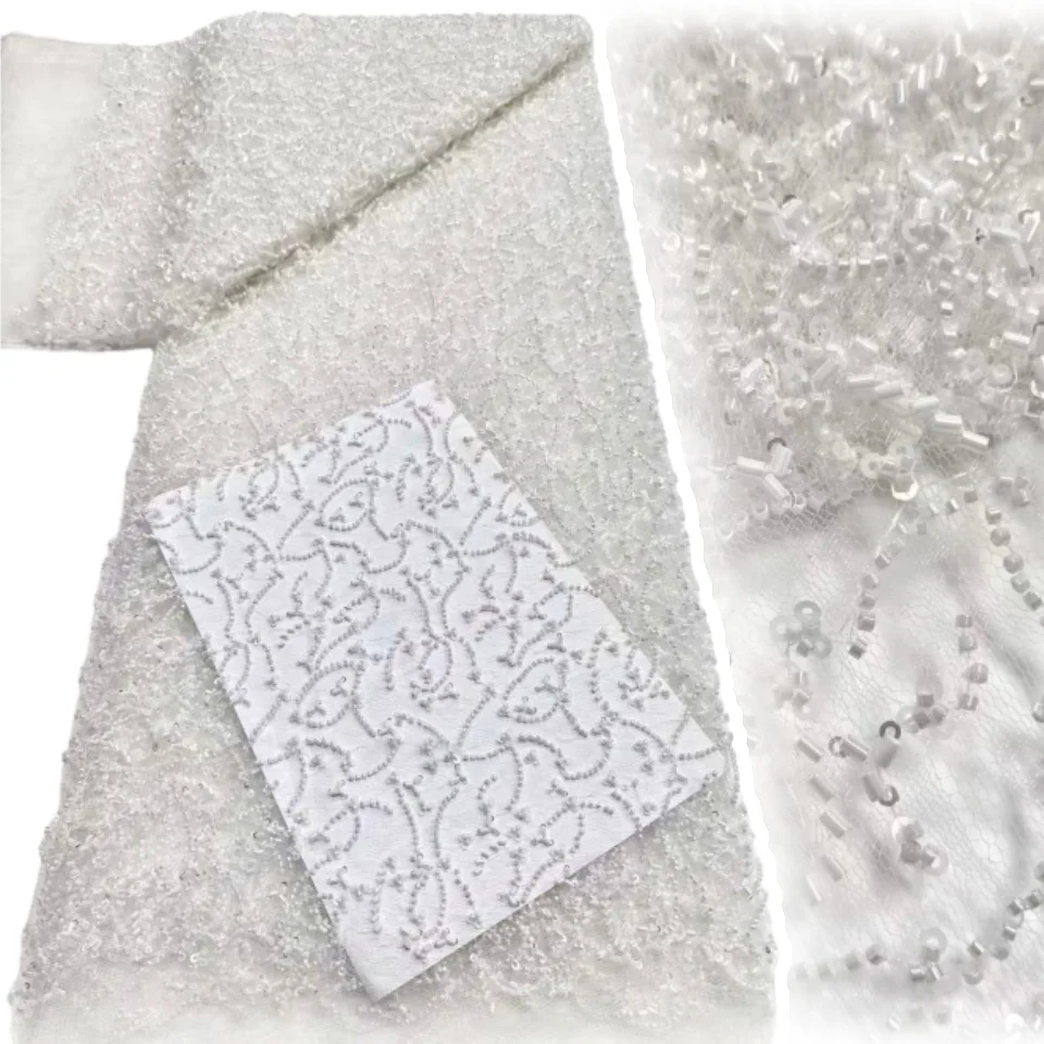 

Африканское кружевное полотно с бисером, зеленое, высококачественное нигерийское шифоновое кружево с пайетками, подходит для пошива свадебных и праздничных платьев, 2181