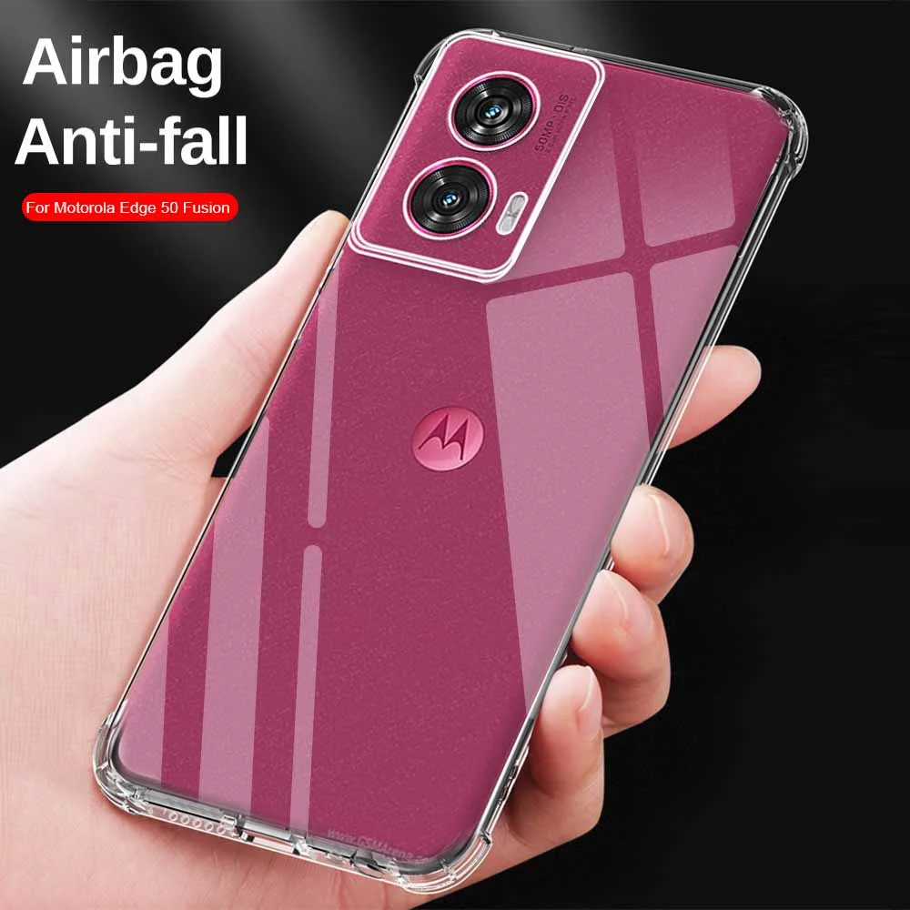 Transparent Case For Motorola Edge 50 Fusion Soft TPU Silicone Phone Cover For Moto Edge 50 Edge50 Fusion 50Fusion Edge50Fusion