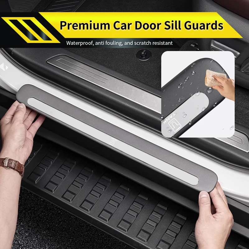 

Car Threshold Protection Strip Scratch-resistant Door Decorative Trim Stickers For Great Wall GWM Tank 300 City 300 Border 400