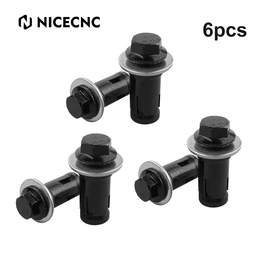 

NICECNC 6PCS Rock Slider Mounting Hardware Bolt Screw Nut For Polaris RZR XP 1000 2015-2022 2021 2020 2019 2018 UTV Accessories