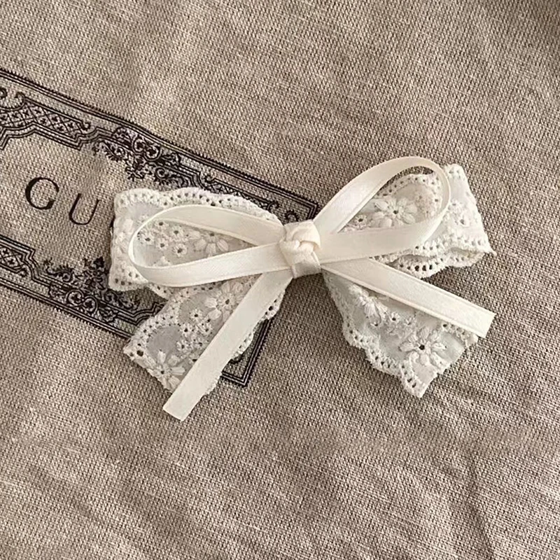 رائعة الباليه مقوس دانتيل دبوس الشعر الفتيات الحلو Bowknot الجانب الانفجارات كليب منقار البط المشابك الهدايا أغطية الرأس إكسسوارات الشعر