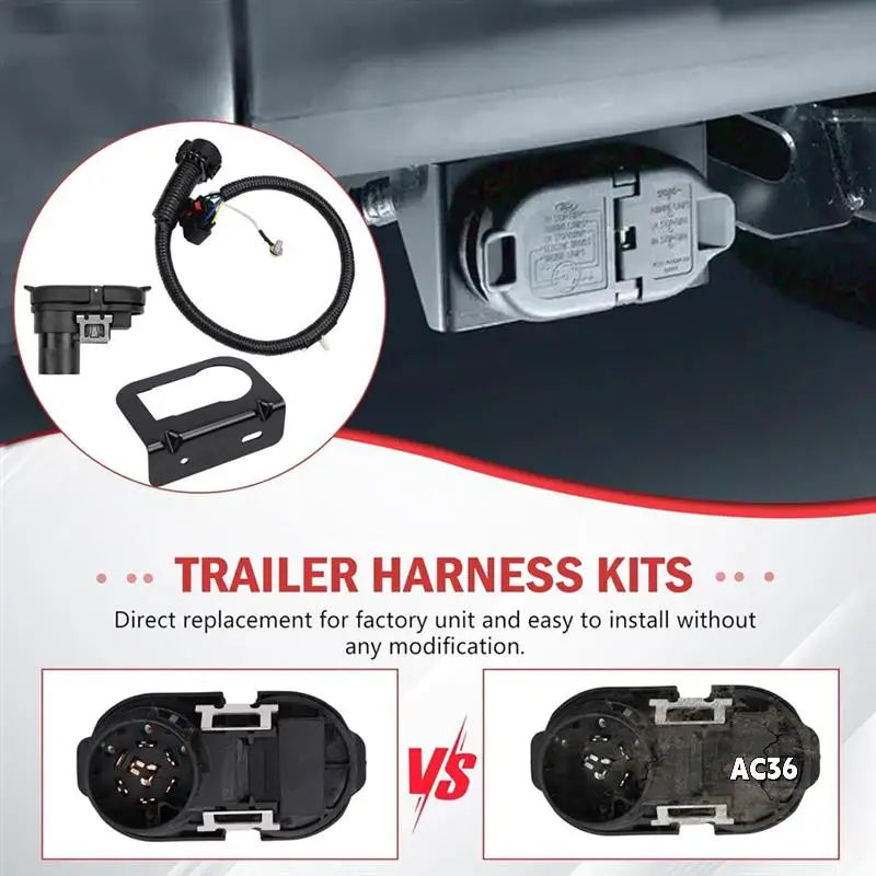 

Trailer Hitch Tow Wiring Harness Connector Kit For Ford F150 2009-2014 Car Accessories