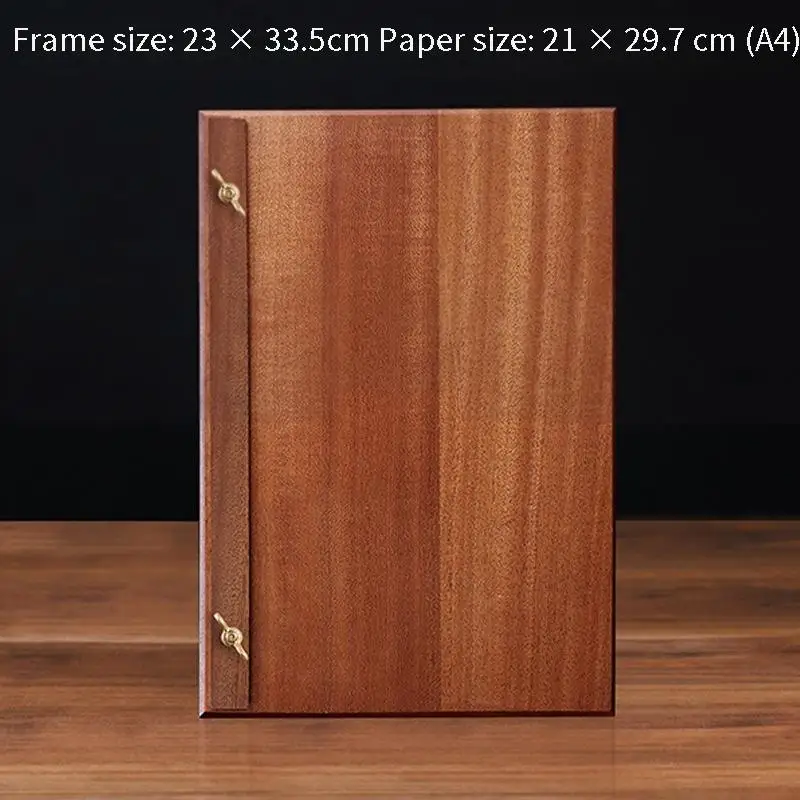 A4/A5 Clip Board Solid Wood Writing Pad Folder Paper Office Supplies Organizer Clipboard Storage Box Document Pad Paper Holder