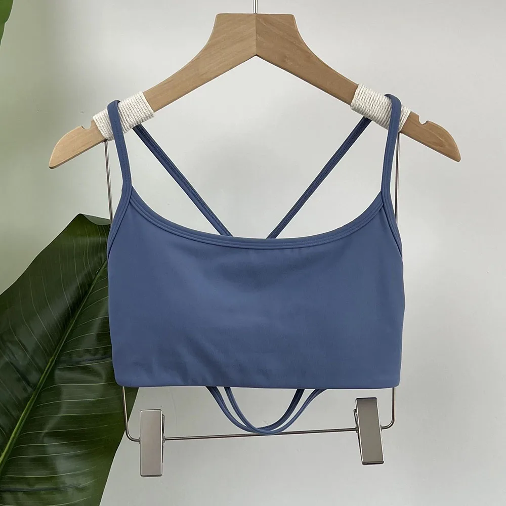 เสื้อชั้นในกีฬาแบบไขว้หลังสำหรับผู้หญิง ซับแรงกระแทก กระชับ เซ็กซี่ เหมาะสำหรับออกกำลังกาย วิ่ง โยคะ ใส่สบายสำหรับฤดูร้อนและกิจกรรมกลางแจ้ง