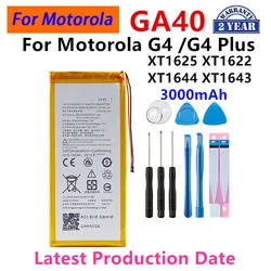 100% Original GA40 3000mAh Battery For Motorola Moto G4 /G4 Plus XT1625 XT1622 XT1644 XT1643 Mobile phone Batteries+Tools