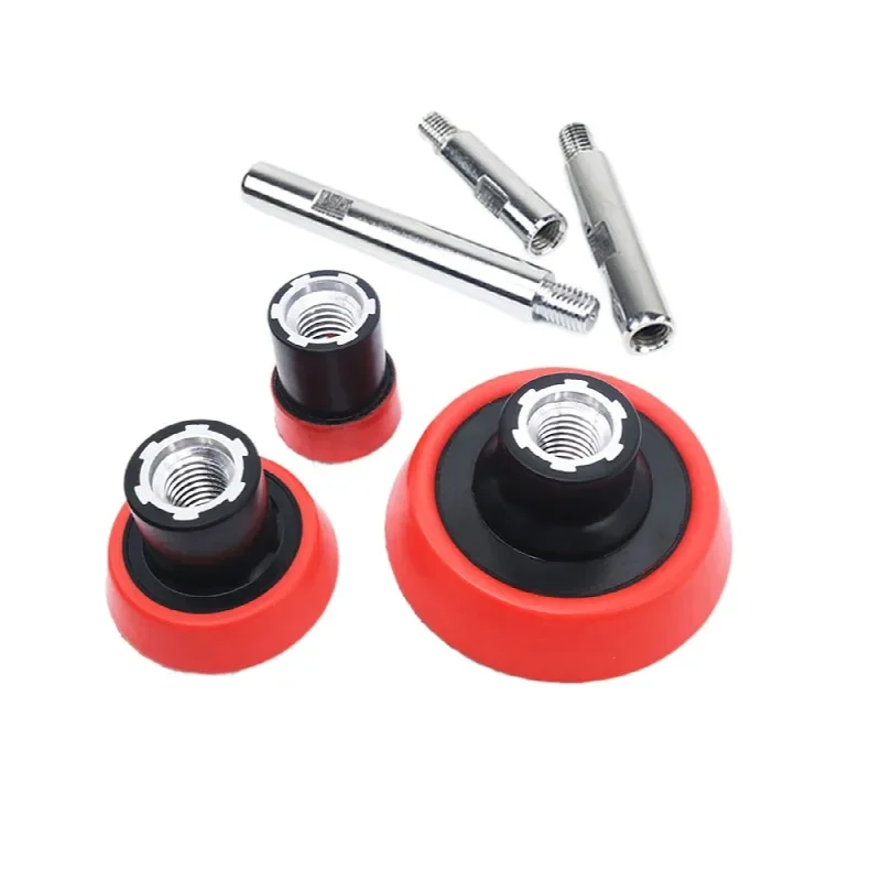 For Angle Grinder Rotary Polisher Car Detail Polishing 3Pcs Rotary Extension Shaft Set with 3Pcs RO backing plate M14 Thread