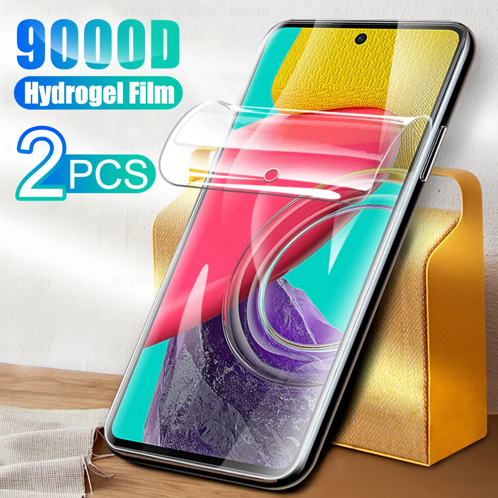 2PCS Hydrogel ฟิล์มสำหรับ Samsung Galaxy M53 6.7 "Screen Protector สำหรับ Samsung M53 5G ซัมซุง M 53 53M ป้องกันฟิล์มป้องกันฟิล์มแก้ว
