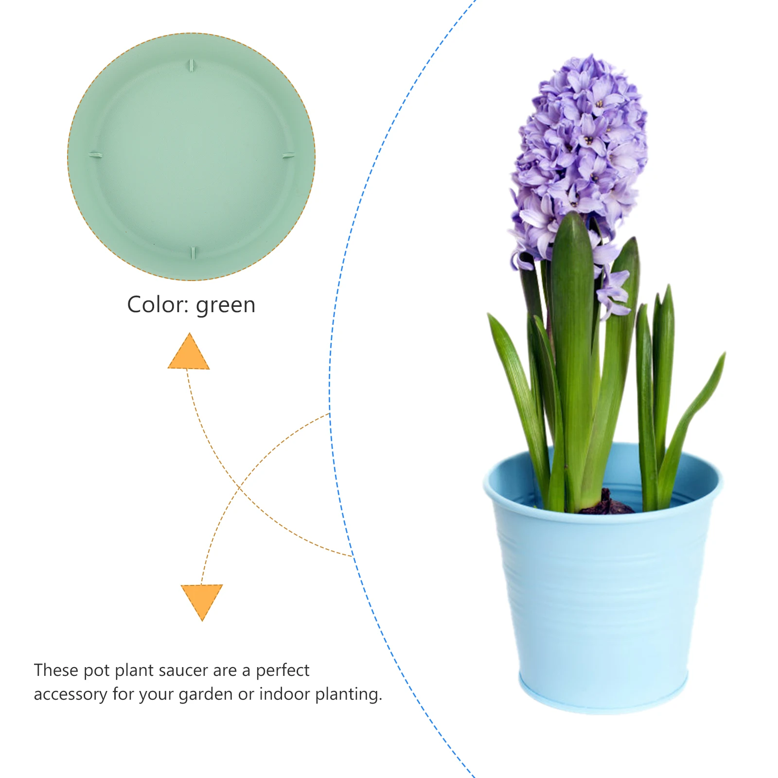 

5Pcs Flowerpot Tray Durable PP Resin Material Indoor Outdoor Long Life Easy Storage Plant Pots Saucer Planter Base Accessories