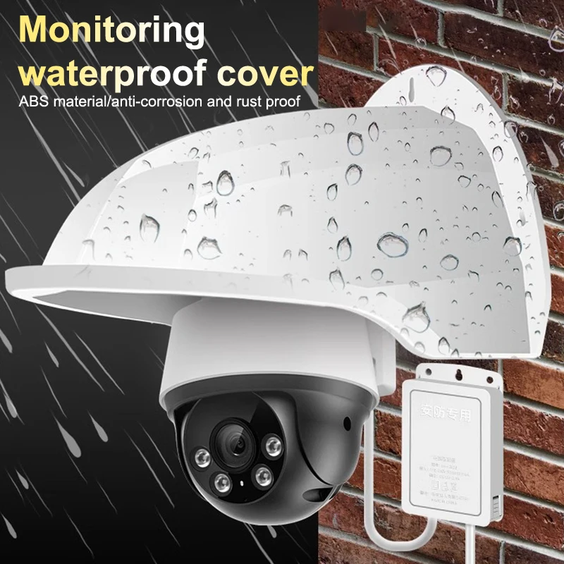 B*1PCS White Universal Sun Rain Shade Camera Cover Shield Cover Shield For Nest Ring Arlo Dome  Outdoor Camera