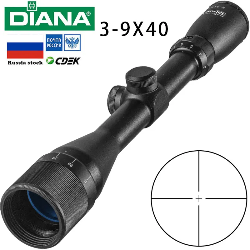 

DIANA 3-9X40 AO Tactical Riflescopes Glass Etched Crosshair Reticle Rifle Scope