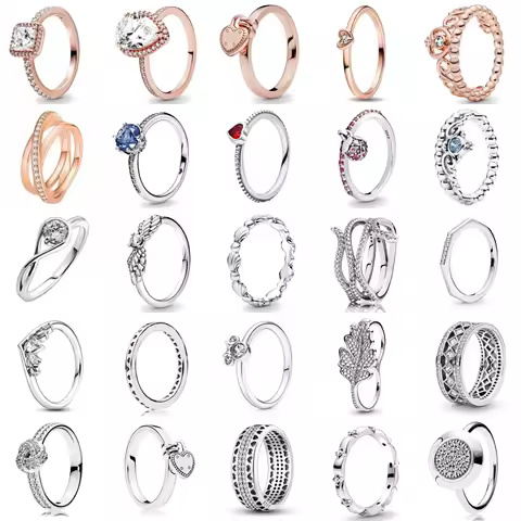 925 Sterling Silver Sweet Flower Ball Leaves Wings Snake Ring For Valentine's Day Wedding Exquisite Jewelry Gift Women