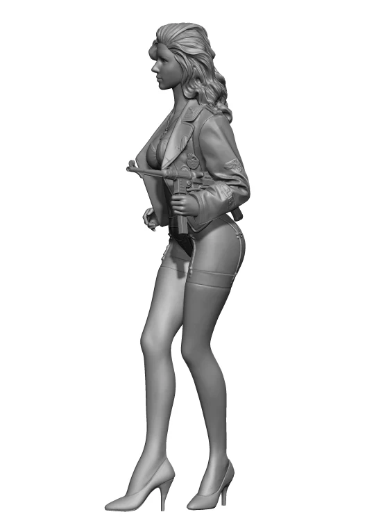 1:35 model kit resin kit Linda, a beautiful spy and gunman