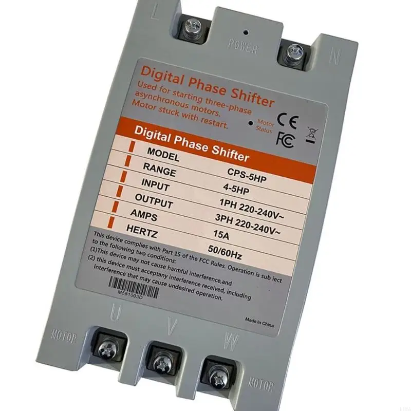 Residential & Light Commercial Digital Phase Shifters 15A Converts Single Phase to Three Phase 220-240VAC for Pumps & Fan 448A