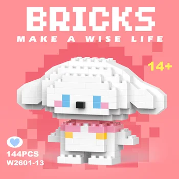 Disney 108 style Stitch LinaBell Hello Kitty Building Blocks Princess Cartoon Figrues Bricks Children's Assembly Toys Model Gift 22