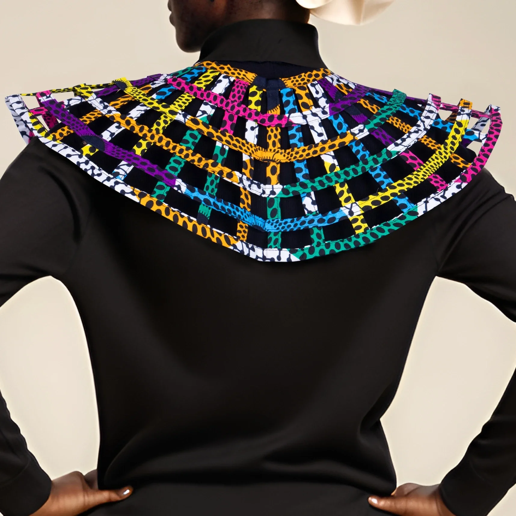 Ankara African Net Necklaces Shawl Collar Women Clothings Accessories African Multistrand Necklace Hademade Jewelry SP019