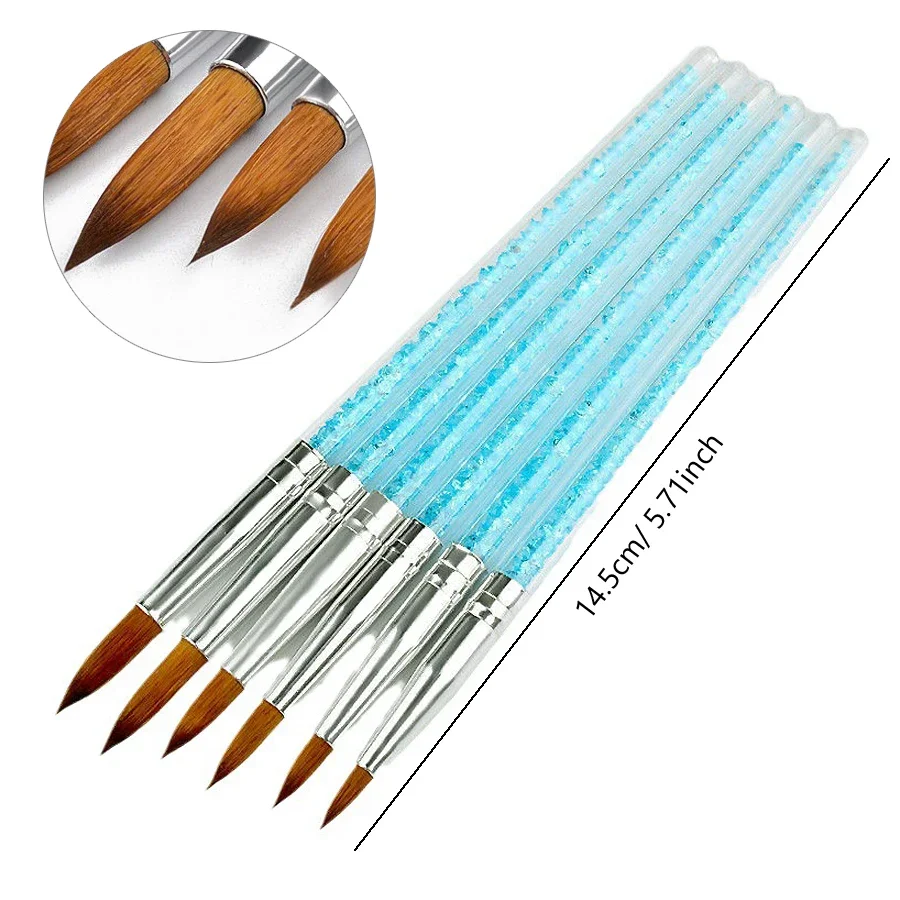 Nail Art Brush Set Detailing Carving Dotting Dual-Head Brushes for Acrylic UV Gel Polish Manicure Tools