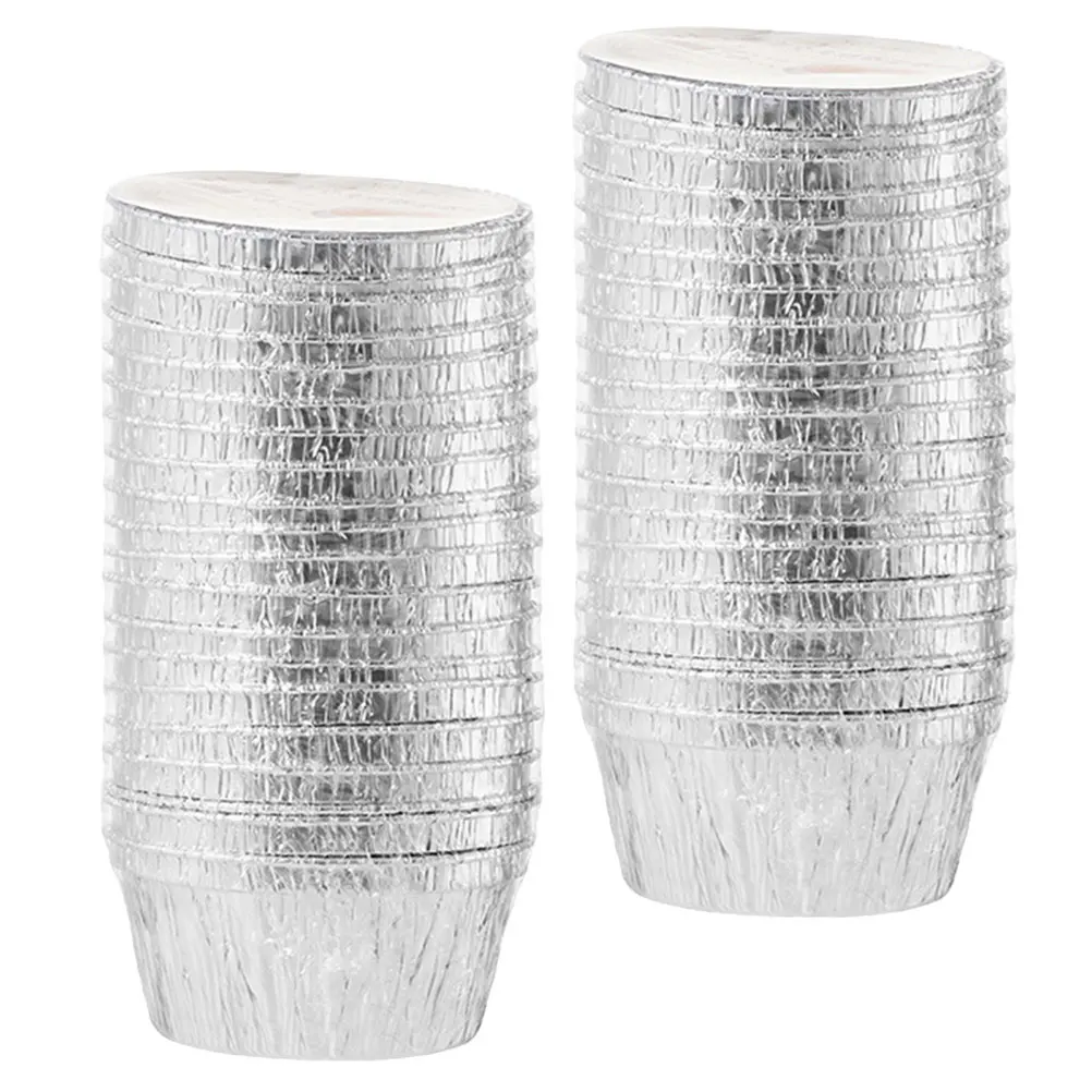 

30pcs Foil Cupcake Liners Muffin Liner Baking Cups Foil Cupcake Holder Tin Containers Tart Muffin Egg Tart Cups