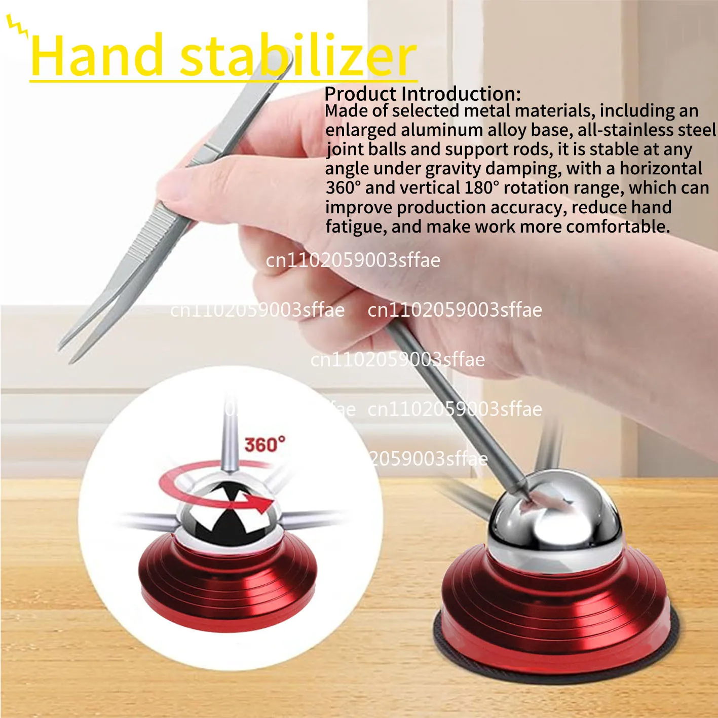 Spray Pen Hand Stability Aid 360 ° Free Rotation Stability Support, for Assembling Hand-etched Sheets for Coloring