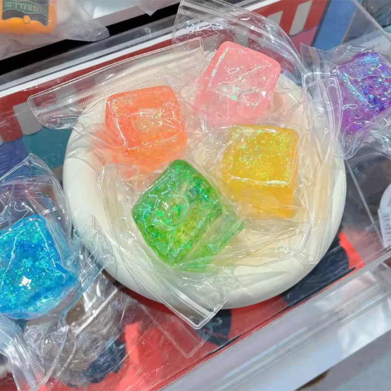 Maltose Cube Stress Squeeze Toy Small Ice Cubes Anti Stress Slow ﻿blind box Rebound Polar Light Colorful Squeeze TPR Block