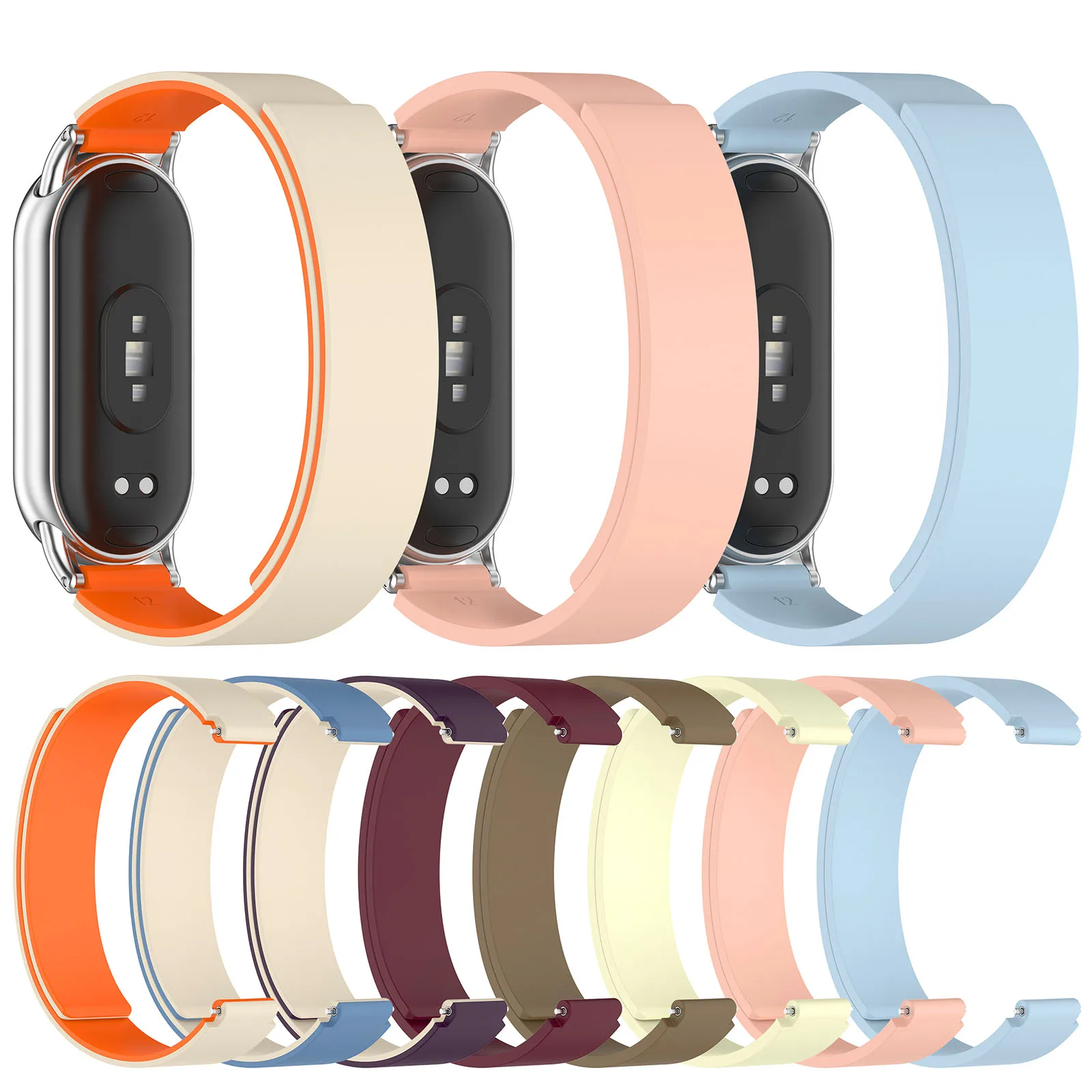 

12mm Soft Silicone Magnetic Watch Strap Replacement Wristband for 12MM Lug Ear Distance Watch Same Connector