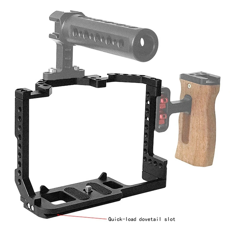 標準カメラ保護フレーム,Canon eos 90d,80d,70d用の完全なケージ,デュアルコールドシューマウント,1 ", 4" ネジ穴,耐久性