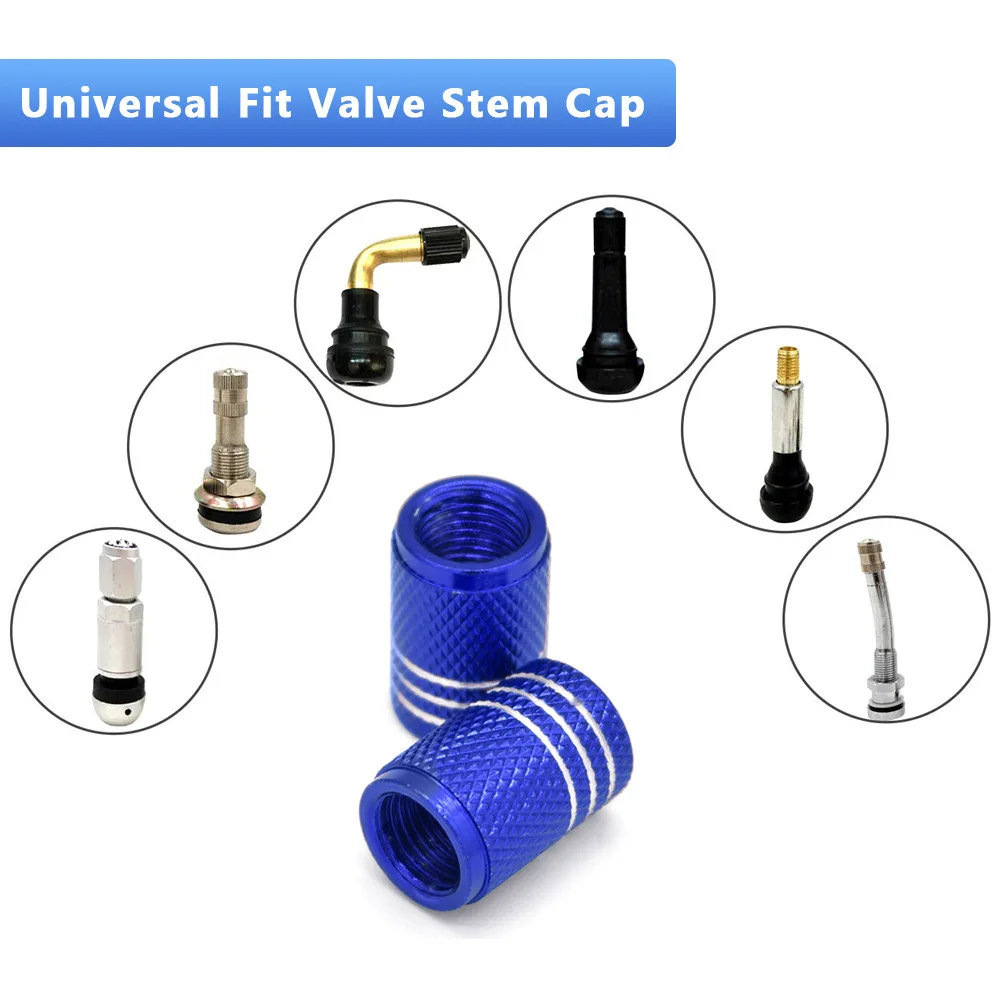 4Pcs Alloy Car Tire Rim Wheel Anti-dust Air Valve Caps for VW Volkswagen TIGUAN Logo - view 3