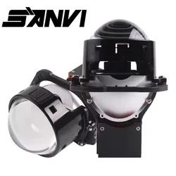 Sanvi Car T11 3” Double Prism Bi Led Lenses LED Projector Headlight 12V 112W 4300K 6000K For H4 H7 9005 9006 Car Light Retrofit