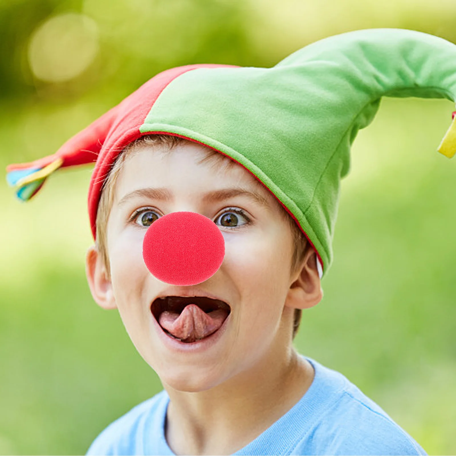 

4pcs Red Clown Nose Prop For Halloween Party Circus Performance Clown Dress Up Accessory Cosplay Supply Sponge