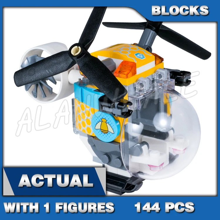 

144pcs Super Fighter Girls Helicopter Dumpster Angry Red Kryptomites 10614 Building Blocks toy Compatible With Model