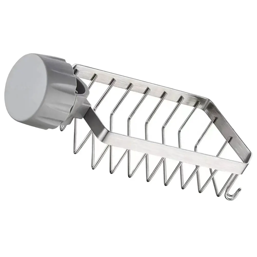 

Stainless Steel Sink ganizer Rack Kitchen Accessories Sponge Holder Faucet Dishcloth Storage Shelf Drainage Design Compact Size