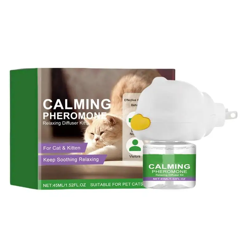 Difusor calmante para gatos, Kit relajante de feromonas para gatitos, calmante inteligente