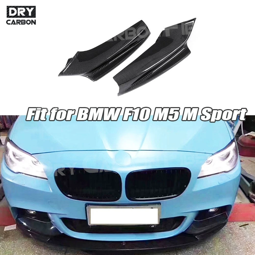 

Carbon Front Bumper Lip Splitters for BMW 5 Series F10 M5 M Sport 2012-2017 Flap Cupwings FRP Bumper Guard Car Styling Tuning