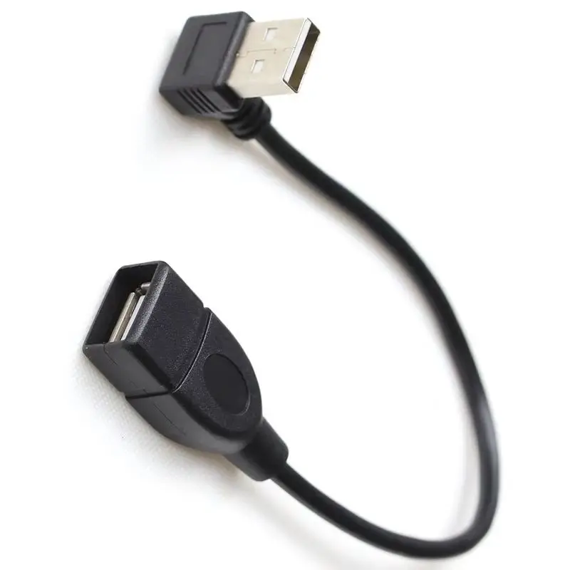 RIGHT ANGLE USB 2.0 TYPE A MALE TO FEMALE 90 DEGREE CABLE USB EXTEND CORD 0.1M 0.2M 0.4M