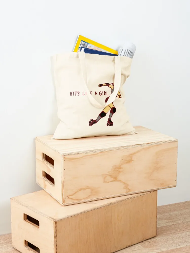 Roller Derby Hits like a girl Tote Bag Large bags for women hand bag ladies Handbags Shopper bag