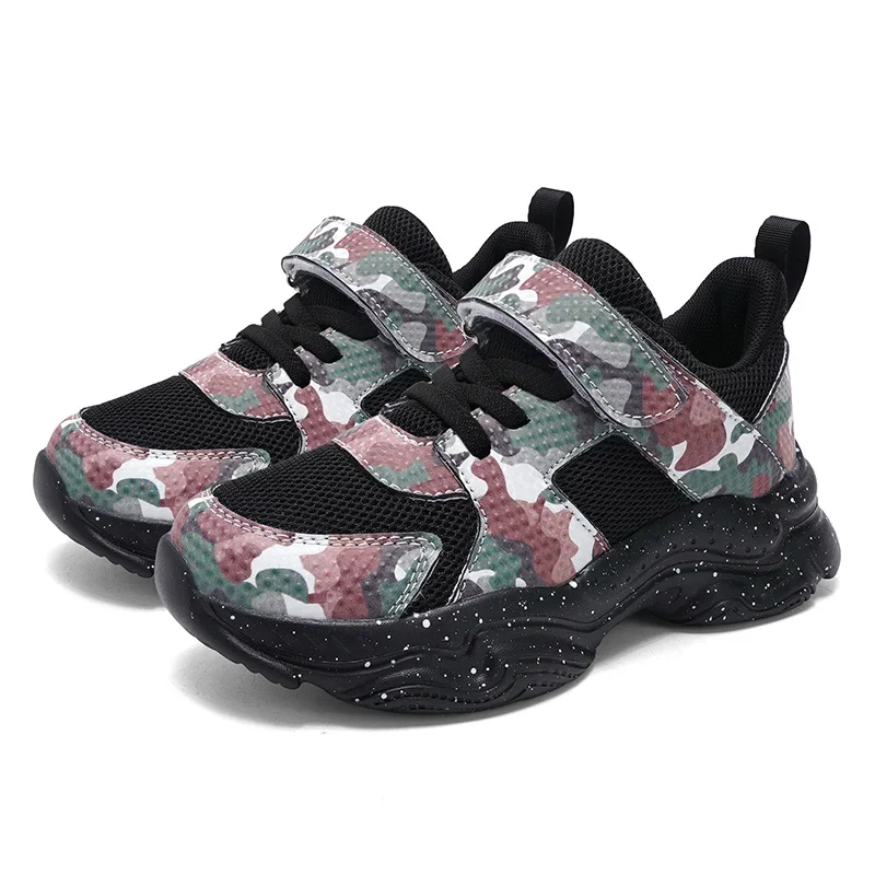 

Boy And Girl Mesh Shoe Children Casual Shoe Outdoor Running Shoes Spring New Basketball Shoe Thick Soled Laces Sports Shoes