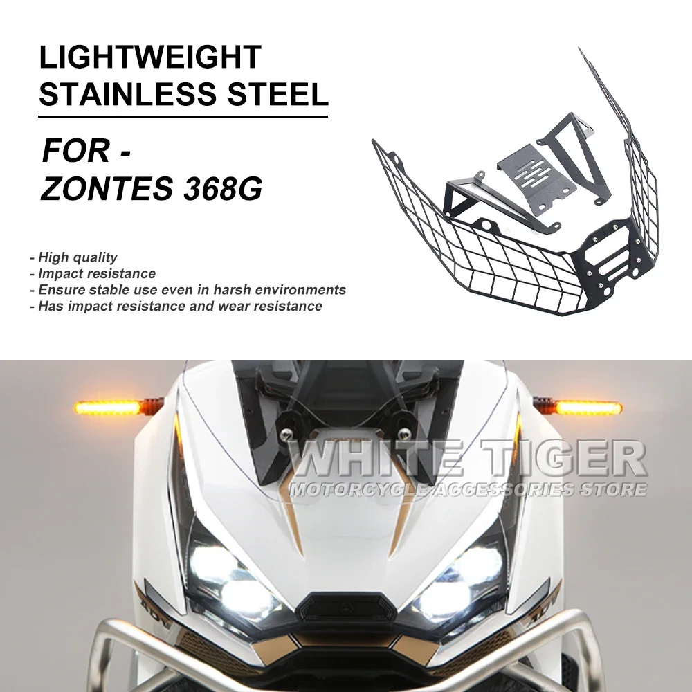 Front Fairing Headlight Head Light Lamp Net Protection Grille Guard Cover Mesh Lampshade New Motorcycle For ZONTES 368G 368 G