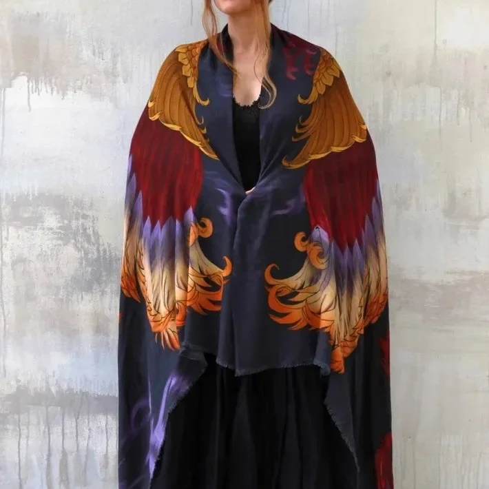 Capes Mode 2024 Trendy Wrap Cover-Up Mantel Nieuwe Sjaal Collectie Vrouwen Elegant Sexy Godin Halloween Dierenprint Feest