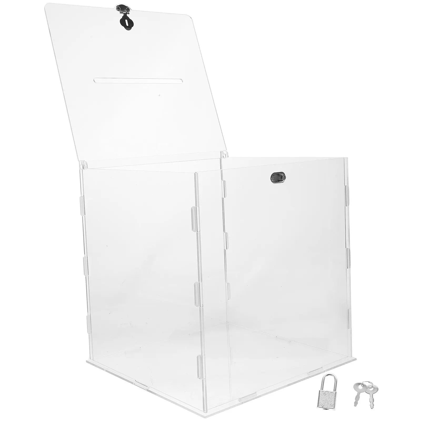 Wedding Card Box Acrylic Transparent Sturdy Easy Setup Reusable Smooth Finish for Cards Envelopes Money Small Gifts Party
