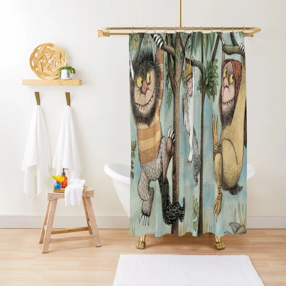 

The Wild Things Are Shower Curtain Anime Shower Bathroom Shower Bathroom Accessorys Bathroom Fabric Curtain