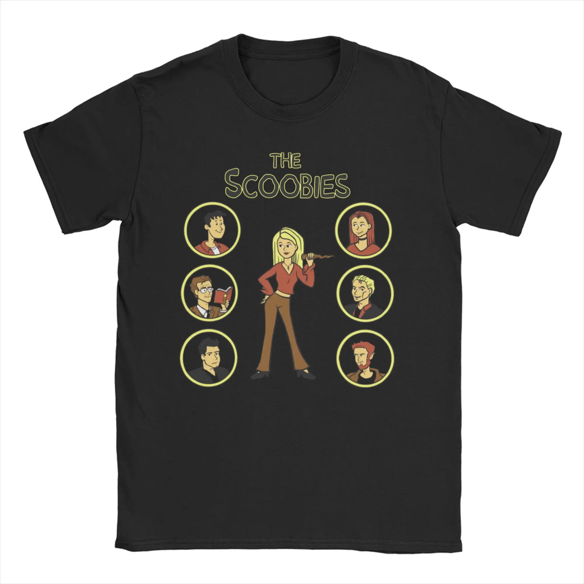 Crazy Buffy and the Scooby Gang Buffy the Vampire Slayer T-Shirt Men Women 100% Cotton T Shirt  Short Sleeve Tees Party Tops