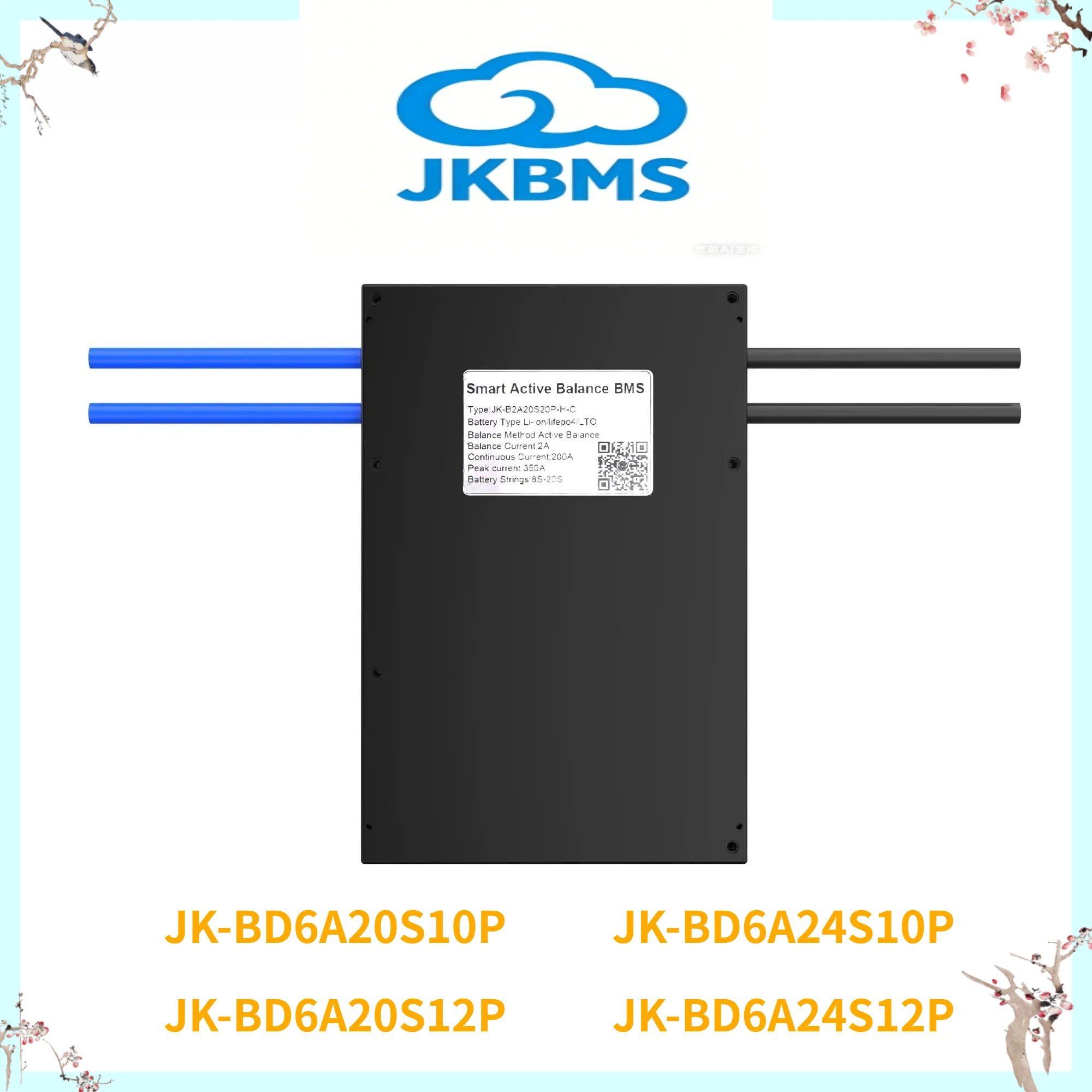 

JK BMS JK-BD6A20S10P 100A 120A Smart bms BT 16S 20S 24S 24V 48V 72V BATTERY WITH 0.6A ACTIVE BALANCE bms lifepo4 Li-ion TaiChang