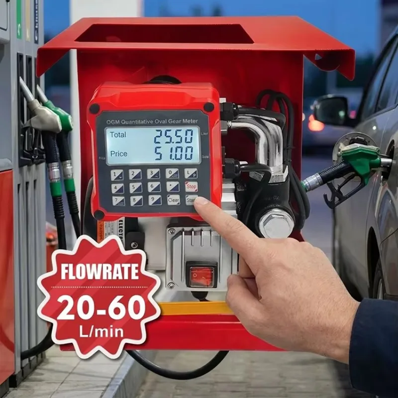 High Accuracy Portable Mobile Diesel Fuel Dispenser Portable Fuel Transfer Machine With Hose Reel Automatic Fuel Gun