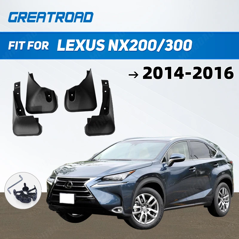 Car Fender Mud Flaps For Lexus NX200 NX300 NX300H 2014-2016 Splash Guards MudFlaps Front Rear Mudguards Auto Accessories