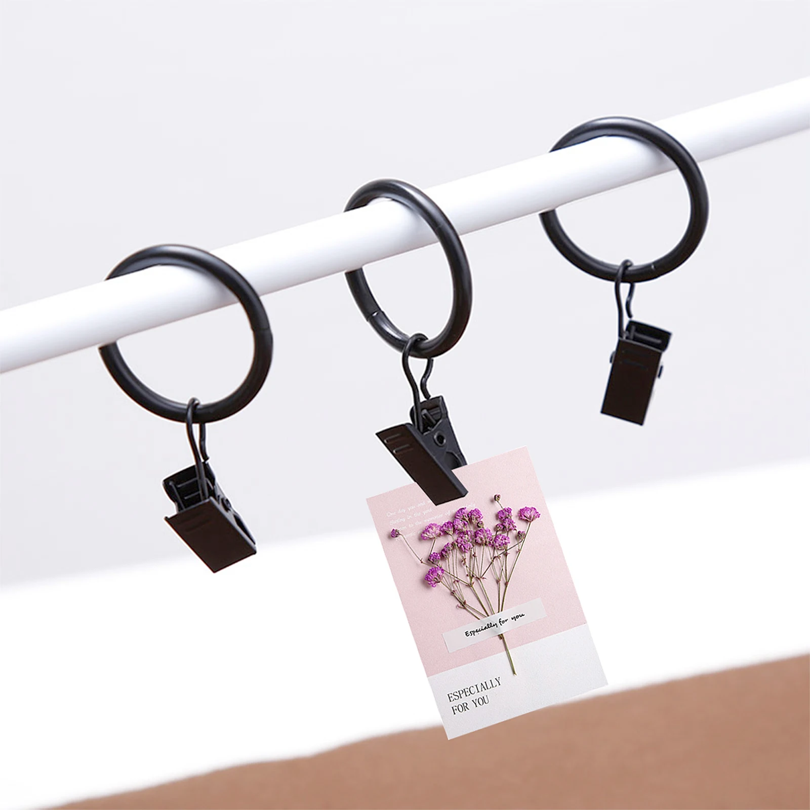 50 Pcs Clips Sturdy Steel Drapery Hooks Hanging Accessories for Curtain Accessory Curtains Cards Gifts Hardware