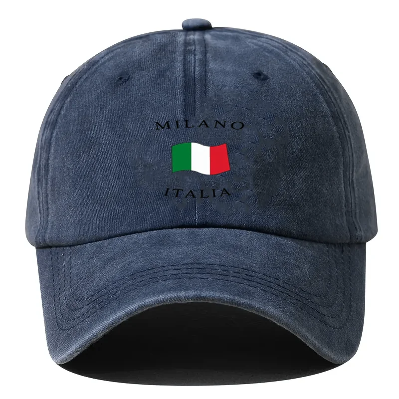 إيطاليا العلم قبعة بيسبول القطن عارضة قابل للتعديل نمط الشارع للجنسين الكبار أغطية الرأس