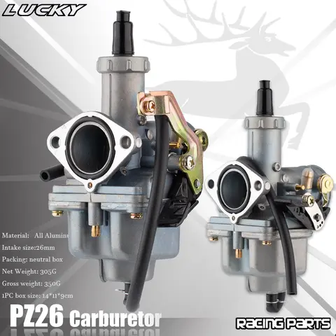 혼다 CB125 XL125S TRX250 TRX 250EX Recon Carb, ATV 더트 바이크 CRF XR100 용 알루미늄, PZ26 카브레타, 26mm, 125, 150cc