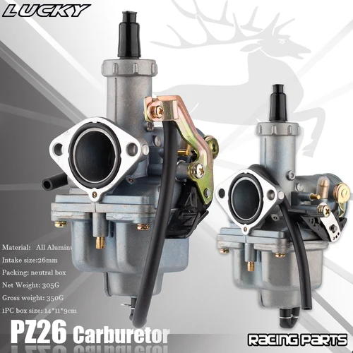 Carburador PZ26 26mm 125 150cc Carb de aluminio para Honda CB125 XL125S TRX250 TRX 250EX Recon Carb 125cc ATV Dirt Bike CRF XR100