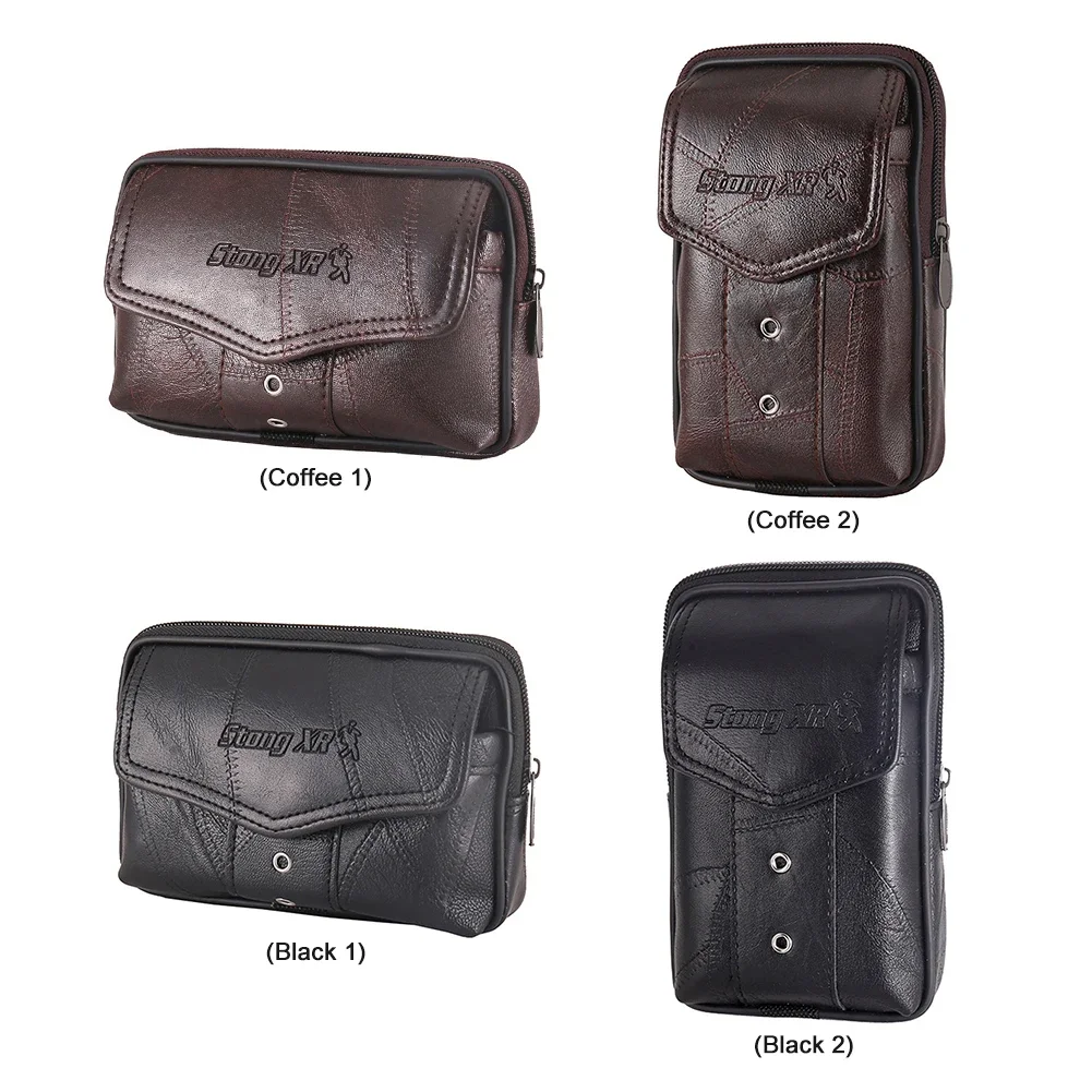 Genuine Leather Waist Packs Men Classic Texture Creative Delicate Design Travel Casual Fanny Bum Bag Phone Belt Pocket