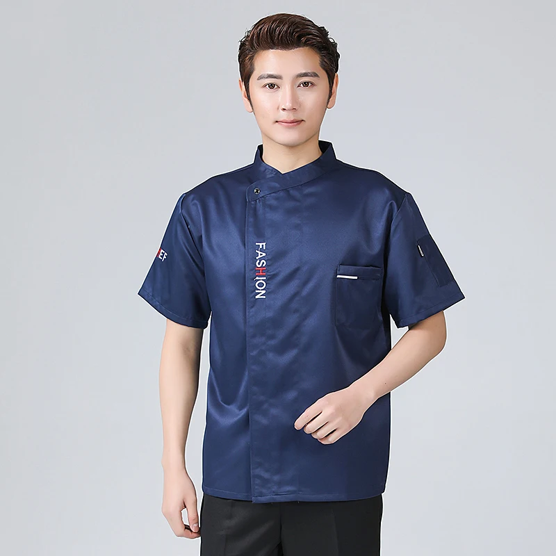 "Chef Uniform For Men Jacket Cooking Clothes Kitchen Shirt Suit Waitress Food Service Coat Girl Personalized Works Custom Logo